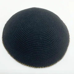 Jewish Kippah Black Hand Made Yarmulke Judaica Yamaka Kippa Yamakah Yarmulka Hat Men (15CM 5.9INCH)