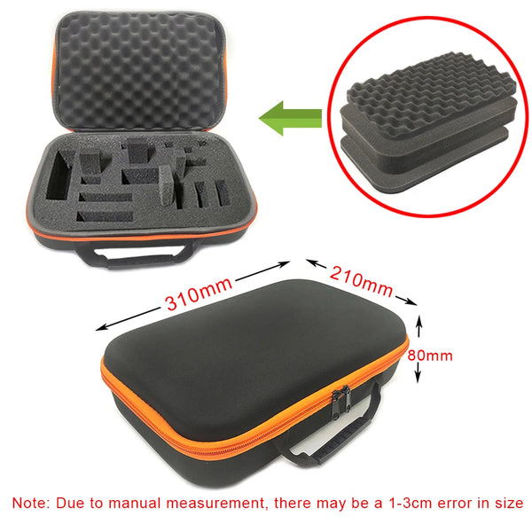 Eva Storage Bag Tool Case Waterproof Oxford Cloth Zipper Bag Shockproof Sponge Box Fishing Gear Organizer Carring Pouch Camera