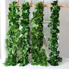 Home Decor Artificial Ivy Leaf Garland Plants Vine Fake Foliage Flowers Creeper Green 72pcs Leaf Ivy Wreath