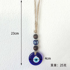 Lucky Eye Glass Blue Turkish Evil Eye Pendant Wall Hanging Multi Color Bead Handmade Decoration for Home Living Room Car