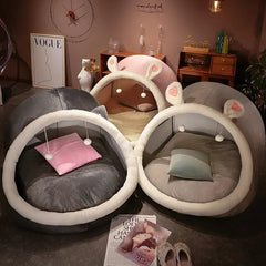 Lazy Person Corner Sofa On The Ground Cat's Nest Christmas Cushions Sitting Cushion Cute Oversized Adult Child Plush Tent Cozy House Living Room Furniture