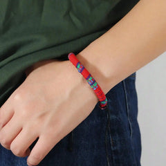 12pcs Hot Selling Cotton Bohemian Color Hand Rope Unisex Bracelet