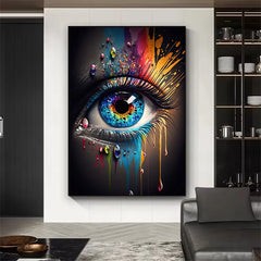 Classic Abstract Eye Canvas Wall Art Poster for Home Decor