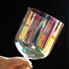 Transparent Crystal Singing Bowl Hand-held Yoga Meditation Singing Bowls Double Headed Sound Healing Percussion Instruments