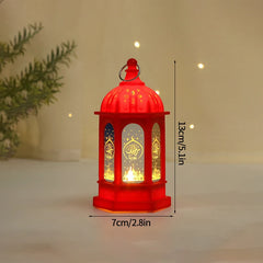 Creative Eid Mubarak Candle Lamp Islamic Ramadan Crescent Moon and Star Night Light Muslim Party Decor Eid Party Supplies
