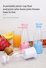 Electric Juicer Cup 6 Blades Blender Milkshake Machine USB Portable Fruit Milk Mixing Tool Mini Fresh Juice Blender Kitchen