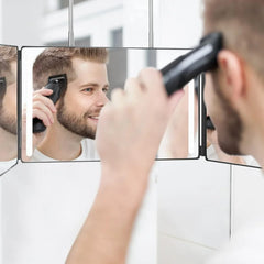 LED Mirror  Trifold Self Haircut Mirror With Light Adjustable Height 3 Way Self Haircut Mirror Hd Glass 3 Way Mirror LED Lights