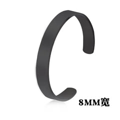 New Classic Simple Men Bracelet Open Adjustable Glossy Stainless Steel Bracelet BR1133