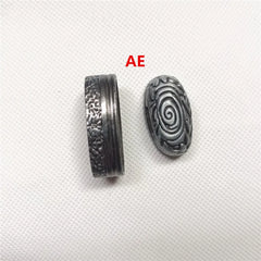 New Sword Handle Tsuka Alloy Fuchi Kashira For Japanese Samurai Katana Wakizashi Sword Fittings