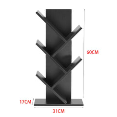 Voltsify  Rustic Standing Tree Bookshelf Wood Display Rack Kids Bookshelf  Bookshelves for Home Office Furniture