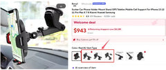 Sucker Car Phone Holder Mount Stand GPS Telefon Mobile Cell Support For iPhone 13 12 11 Pro Max X 7 8 Xiaomi Huawei Samsung
