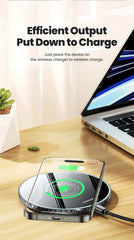 Toocki 15W Wireless Charger Pad Fast Wireless Charging Station for iPhone 15 14 13 12 Samsung Galaxy S23 S22 S21 S20 Airpods