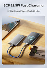 KUULAA 22.5W Power Bank 10000mAh Portable Charger PowerBank Fast Charging External Battery For iPhone17 16 14 Xiaomi poweer bank