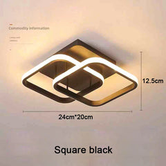 Modern 2-Ring LED Ceiling Light – Creative Indoor Fixture Lamps and Lights Home Decor