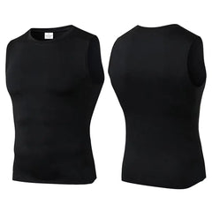 Men Quick Dry Running T-Shirts Compression Vest Sleeveless Quick-Drying Jersey Training Shirt Gym Mens Tank Top