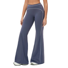 High Waist Yoga Flared Pants Hip Lifting Fitness Trousers Exercise Elastic Bell Bottom Pants Female Casual Outdoor Yoga Pants