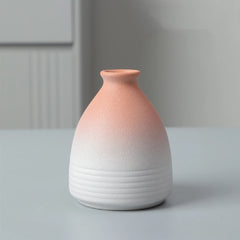 Ceramic vase, small flower vase, minimalist black ceramic living room decor, Japanese retro black dried flower planter