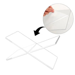 Transparency Acrylic Book Stand Large Size Ergonomic Open Display Stand Minimalist Geometric Design Recipe Holder Bible Stand