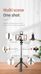FGCLSY New Tripod for Smartphone Camera,Stand with Bluetooth shutter and light,Wireless Selfie Stick brackets with Phone Holder