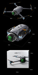 Lenovo A26 Pro Drone 5G WiFi Drone 4K Dual HD Camera Large Screen Remote Controller Brushless Motor Professional Quadcopter Toy