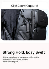 Ulanzi MA30 Carabiner-Mounted Phone Tripod for iPhone 15 14 13 12 Pro/Pro Max Dual-sided Magnet Tripod Desk Mount Phone Handle