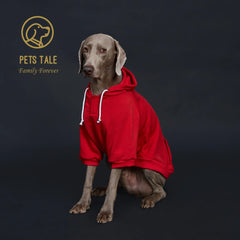 Solid Color Dog Hoodie with Pocket, Leather Patch, Hook and Loop Fastener Pet Shop
 Pet Clothing