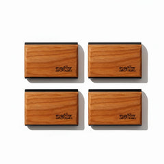 zetix Magnetic Wood Car Air Freshener for Visor, Amber Scent Refillable Odor Neutralizer, Eco-Friendly Essential Oil Blend