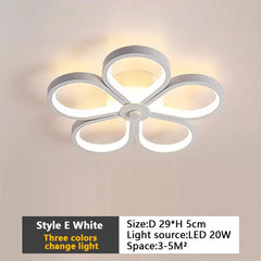 Modern Baked Enamel Finish LED Ceiling Lamp 3 Color Temperature Corridor Lights Balcony Lamps Bedroom Living Room 110V-240V