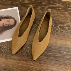 Bailamos Women's Square Toe Vintage Flats Soft Loafers Comfortable Leather Ballet Shoes for Female Dress Shoes Mujer