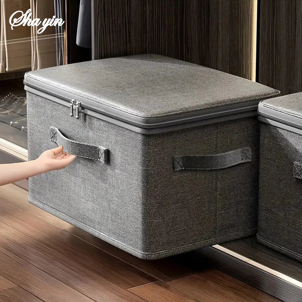 Zipped Fabric Clothes Storage Box