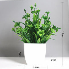 Artificial Bonsai Green Fake Plant Eucalyptus Flower Potted Plant for Indoor Outdoor Home Bedroom Garden Decoration Home Decor, Plants & flowers