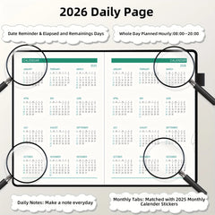 2026 Productivity Planner&Habit Tracker Set-Daily Goal Setting,Time Management Journal with Task Tracking|400Page Thick Notebook