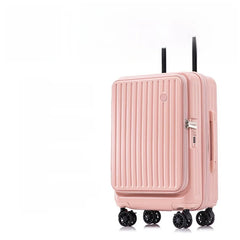 30-Inch Expandable Luggage Suitcase with Carry-On 20-Inch Flip Cover Pull Rod PC Travel Bag Large Capacity Side Opening Silent