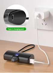 Fast Charging Power Bank Portable Charger External Battery for iPhone Samsung Huawei Xiaomi HONOR 5000mAh Type C or Lightning