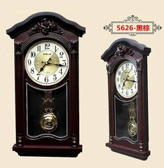 Large 3D Wall Cloc, Vintage European Pendulum Clock, Retro Modern Design Living Room and Farmhouse Decor Home Timepiece