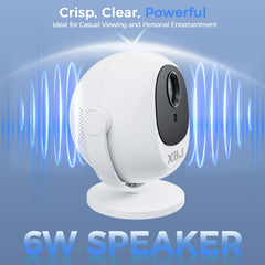 XBJ Mini  4K Home Theater Projector, Android WiFi 6 BT 5.0 Auto Keystone 360° Rotation Portable Video Projector for Outdoor Home