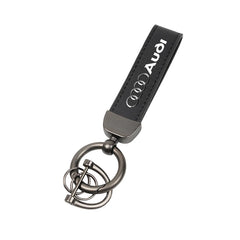 Suede Car Logo Keychain for Audi A1–A8 Q1–Q8 TT