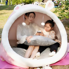 Lazy Person Corner Sofa On The Ground Cat's Nest Christmas Cushions Sitting Cushion Cute Oversized Adult Child Plush Tent Cozy House Living Room Furniture