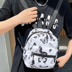 Mini Women's Backpacks Nylon Female Bag Animal Printing Small Feminina Backpack School Bags For Teen Girls Knapsack