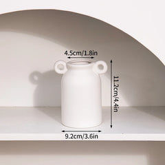 INS Nordic White Ceramic Vase – Decorative Flower Pot Home Decor