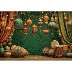 Indian Garlands Diwali Backgrounds Marigold Flowers Curtain Puja Ganpati Pooja Traditional Birthday Wedding Party Decor Backdrop