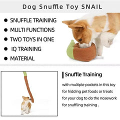 Dog Squeak Plush Snails Toys Dog Sound Chew Plush Toy Hidden Food Sniffing Teeth Cleaning Pet Enrichment Toy Pet Shop