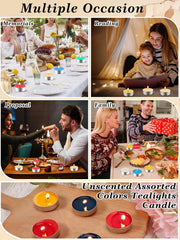 50pcs gift box candlelight small candles create a festive atmosphere. Small candlesticks, smokeless and odorless