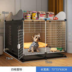 Pet Shop Small Medium Dog Cage for Teddy Bichon Pet House with Sleeping Area One Room One Toilet Design for Puppies Removable Tray Kennel