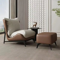 Upholstered Single Corner Sofa Lounge Leisure Armless Lazy Chair Comfy Accent Chair for Living Room Bedroom Reading Room Recliner-Living Room Furniture