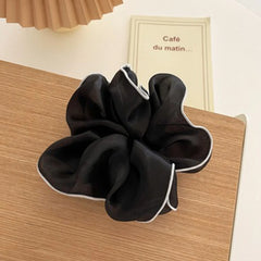 Korean Big Scrunchies – Pink & White Hair Bands for Women
