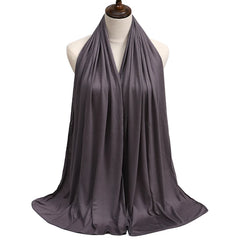New Jersey Womens Muslim Ramadan Fashion Modal Cotton Jersey Hijab Womens High Quality Solid Color Soft Hijab Long African Scarf