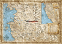 Witcher World Map Continent Locations Wall Art Video Game Gamer Room Decor Poster Canvas Painting Wall Pictures Home Decor Gifts
