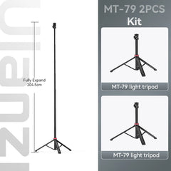 Ulanzi MT-79 2M Portable Universal Tripod Aluminum Alloy Lamp Holder Support LT028 Fill Light Lightweight Camera Action Camera