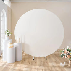 Champagne Round Photography Backdrop Cloth Cover Baby Shower Birthday Party Wedding Decor Photo Backdrop Cloth Circle Background